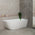 Byron Egg 1600mm Right Corner Freestanding Bath, Matte White
