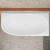 Byron Egg 1700mm Right Corner Freestanding Bath, Gloss White