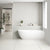 Byron Egg 1700mm Right Corner Freestanding Bath, Gloss White