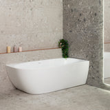 Byron Egg 1700mm Right Corner Freestanding Bath, Gloss White