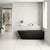 Byron Egg 1700mm Right Corner Freestanding Bath, Matte Black