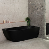 Byron Egg 1700mm Right Corner Freestanding Bath, Matte Black