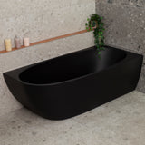Byron Egg 1700mm Right Corner Freestanding Bath, Matte Black