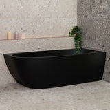 Byron Egg 1700mm Right Corner Freestanding Bath, Matte Black