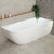 Byron Egg 1700mm Right Corner Freestanding Bath, Matte White