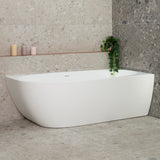 Byron Egg 1700mm Right Corner Freestanding Bath, Matte White