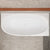 Byron Egg 1700mm Right Corner Freestanding Bath, Matte White