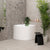 Angie 800mm Corner Fit Japanese Soaking Bathtub, Matte White