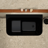 Estus 1200mm Back to Wall Japanese Soaking Bathtub with Seat, Matte Black