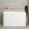 Estus 1200mm Back to Wall Japanese Soaking Bathtub with Seat, Matte White