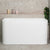 Estus 1300mm Back to Wall Japanese Soaking Bathtub with Seat, Gloss White