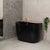 Ofuro 1200mm Extra Height Japanese Soaking Freestanding Bath with Seat, Matte Black