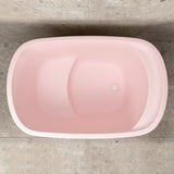 Ofuro 1200mm Extra Height Japanese Soaking Freestanding Bath with Seat, Matte Light Pink - SPECIAL EDITION