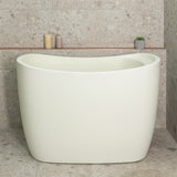 Ofuro 1200mm Extra Height Japanese Soaking Freestanding Bath with Seat, Matte Light Pistachio - SPECIAL EDITION