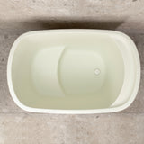 Ofuro 1200mm Extra Height Japanese Soaking Freestanding Bath with Seat, Matte Light Pistachio - SPECIAL EDITION