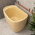 Ofuro 1200mm Extra Height Japanese Soaking Freestanding Bath with Seat, Matte Vanilla Beige - SPECIAL EDITION