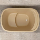 Ofuro 1200mm Extra Height Japanese Soaking Freestanding Bath with Seat, Matte Vanilla Beige - SPECIAL EDITION