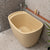 Ofuro 1200mm Extra Height Japanese Soaking Freestanding Bath with Seat, Matte Vanilla Beige - SPECIAL EDITION