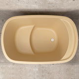Ofuro 1200mm Extra Height Japanese Soaking Freestanding Bath with Seat, Matte Vanilla Beige - SPECIAL EDITION