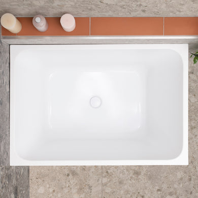 Cubix Extra Height 1000mm Japanese Soaking Bathtub, Gloss White