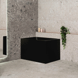 Cubix Extra Height 1000mm Japanese Soaking Bathtub, Matte Black
