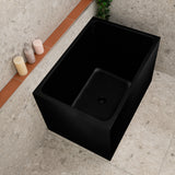 Cubix Extra Height 1000mm Japanese Soaking Bathtub, Matte Black