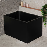 Cubix Extra Height 1000mm Japanese Soaking Bathtub, Matte Black