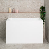 Cubix Extra Height 1000mm Japanese Soaking Bathtub, Matte White