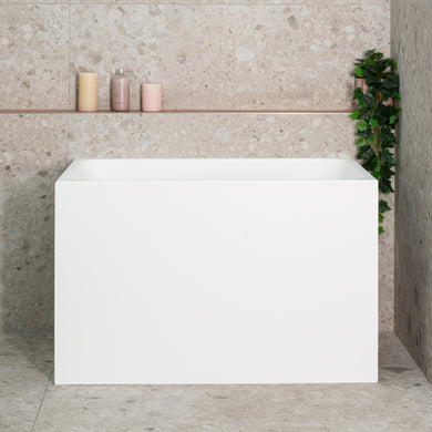 Cubix Extra Height 1000mm Japanese Soaking Bathtub, Matte White
