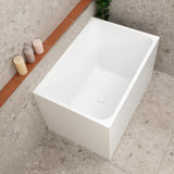 Cubix Extra Height 1000mm Japanese Soaking Bathtub, Matte White