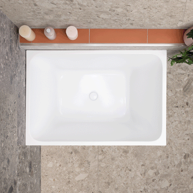 Cubix Extra Height 1000mm Japanese Soaking Bathtub, Matte White