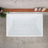 Cubix Extra Height 1100mm Japanese Soaking Bathtub, Gloss White