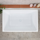 Cubix Extra Height 1100mm Japanese Soaking Bathtub, Gloss White