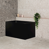 Cubix Extra Height 1100mm Japanese Soaking Bathtub, Matte Black