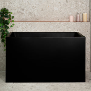 Cubix Extra Height 1100mm Japanese Soaking Bathtub, Matte Black