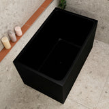 Cubix Extra Height 1100mm Japanese Soaking Bathtub, Matte Black
