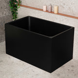 Cubix Extra Height 1100mm Japanese Soaking Bathtub, Matte Black