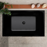 Cubix Extra Height 1100mm Japanese Soaking Bathtub, Matte Black
