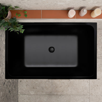 Cubix Extra Height 1100mm Japanese Soaking Bathtub, Matte Black