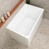 Cubix Extra Height 1100mm Japanese Soaking Bathtub, Matte White