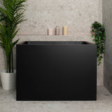Hicube Multifit 1000mm Japanese Soaking Freestanding Bath with Seat, Matte Black