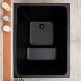 Hicube Multifit 1000mm Japanese Soaking Freestanding Bath with Seat, Matte Black