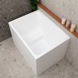 Hicube Multifit 1000mm Japanese Soaking Freestanding Bath with Seat, Matte White