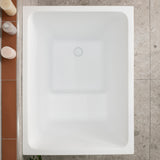 Hicube Multifit 1000mm Japanese Soaking Freestanding Bath with Seat, Matte White