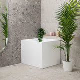 Hicube Multifit 900mm Japanese Soaking Freestanding Bath with Seat, Gloss White
