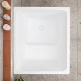 Hicube Multifit 900mm Japanese Soaking Freestanding Bath with Seat, Matte White