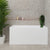 Cubix 1300mm Square Multifit Freestanding Bath, Gloss White