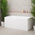 Cubix 1400mm Square Multifit Freestanding Bath, Matte White