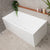 Cubix Square 1600mm Multifit Freestanding Bath, Matte White