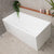 Cubix 1600mm Square Multifit Freestanding Bath, Gloss White